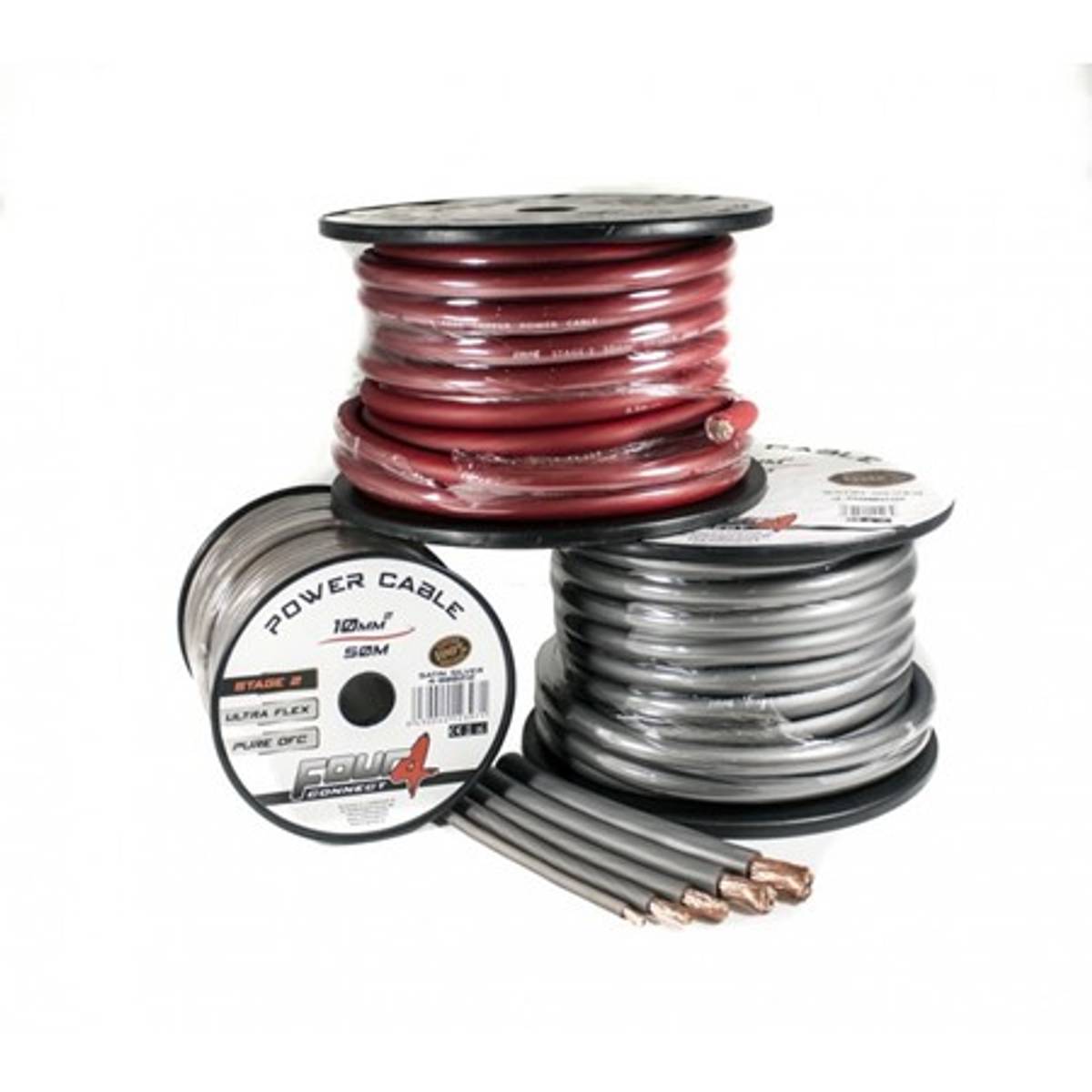 4 CONNECT 10mm2, rød 100% ren kobber